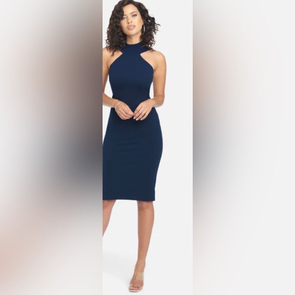 Halter Neck BodyCon MIDI Dress size 8